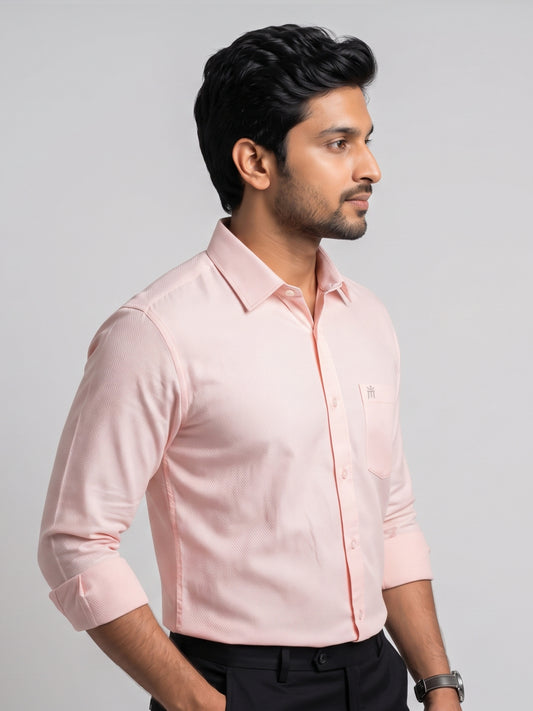 MCR Men Formal Colour Shirt - Light Orange 92052 ICE BERG