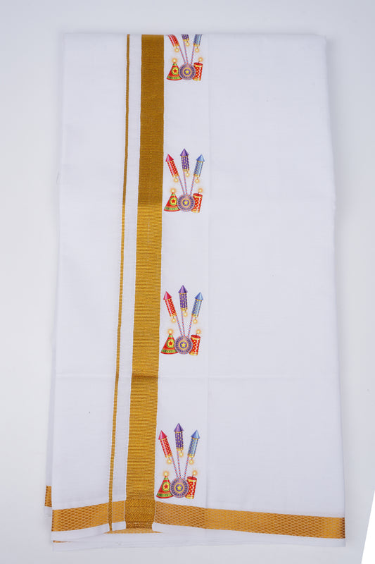 DIWALI White Single Dhoti 2.00 MTR