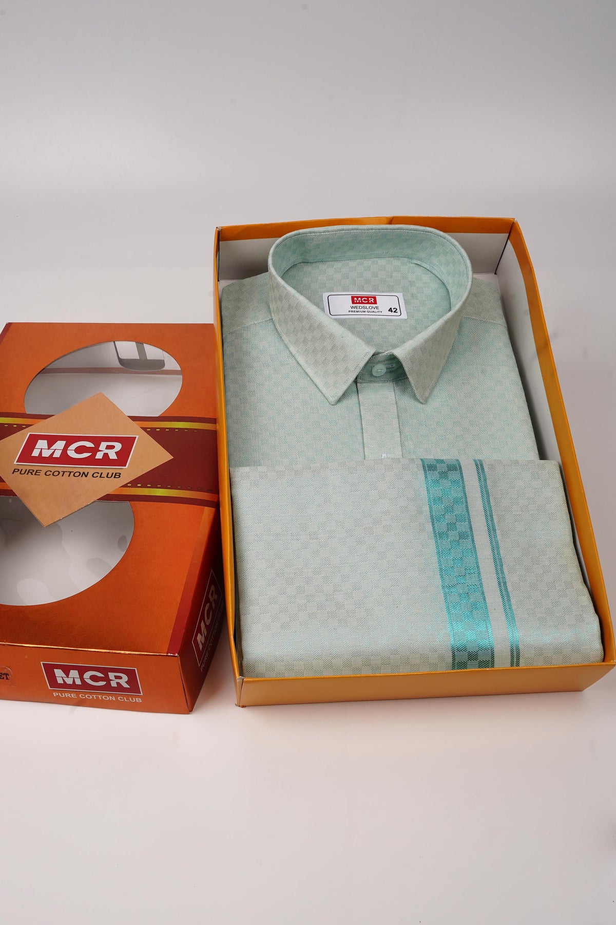 WedsLove Sea Blue Single Set F/S-wedding dress for men (Perfume & Dhoti Belt Free)