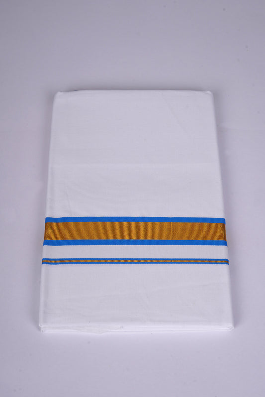FS-103 W/S DHOTI 2.00 MTR - GOLD BLUE