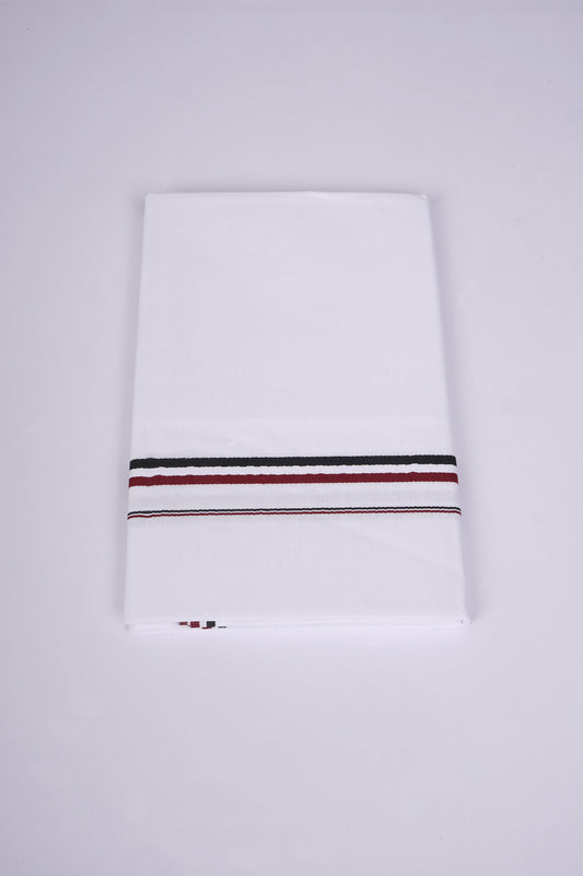 Mens White ADMK Political Single Dhoti Pure Cotton - 2.00M