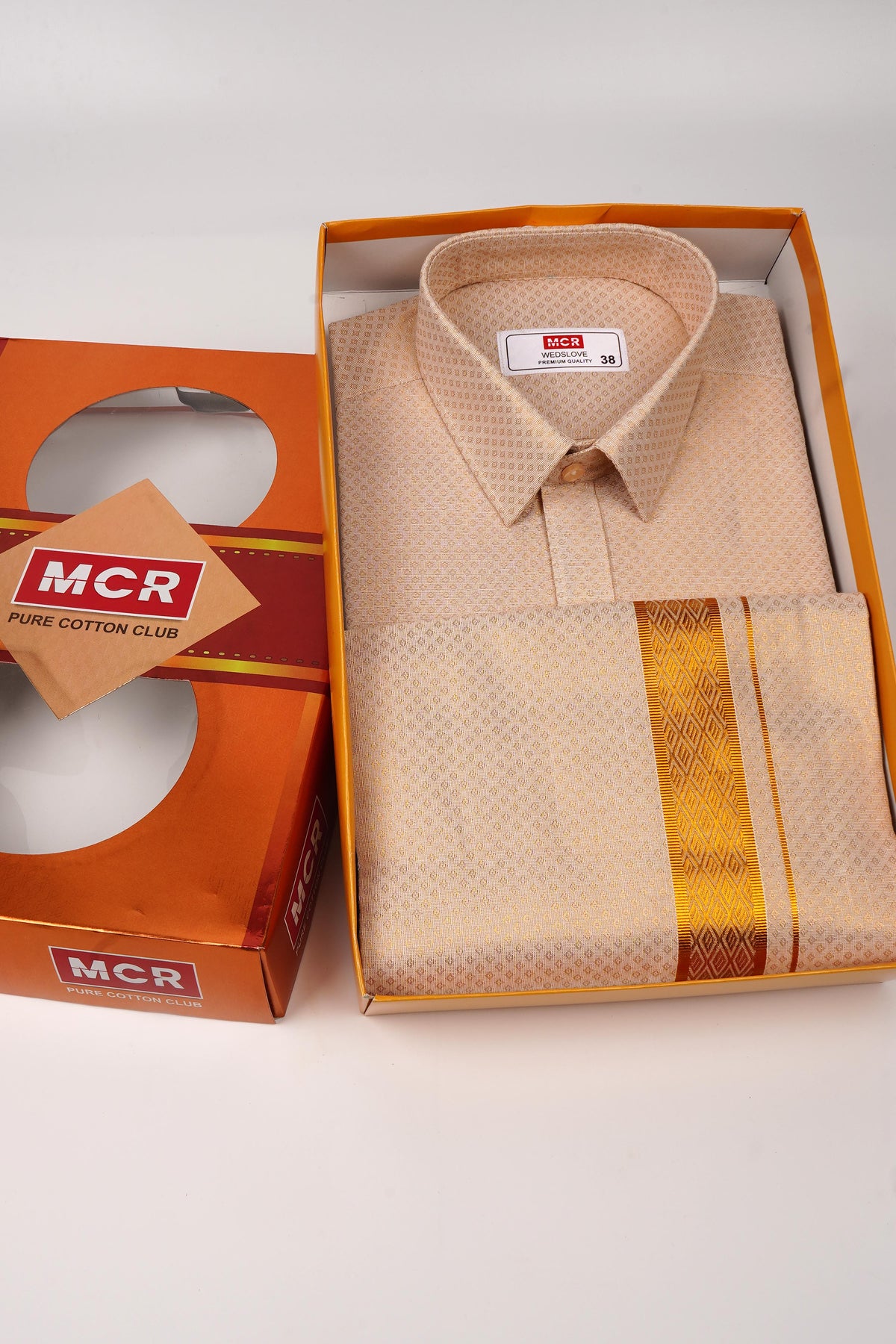 WedsLove Gold Single Set F/S-wedding gents dress (Perfume & Dhoti Belt Free)