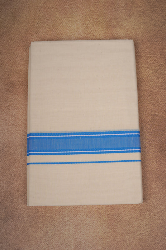 FD-116C CREAM DOUBLE DHOTI 3.80 MTR
