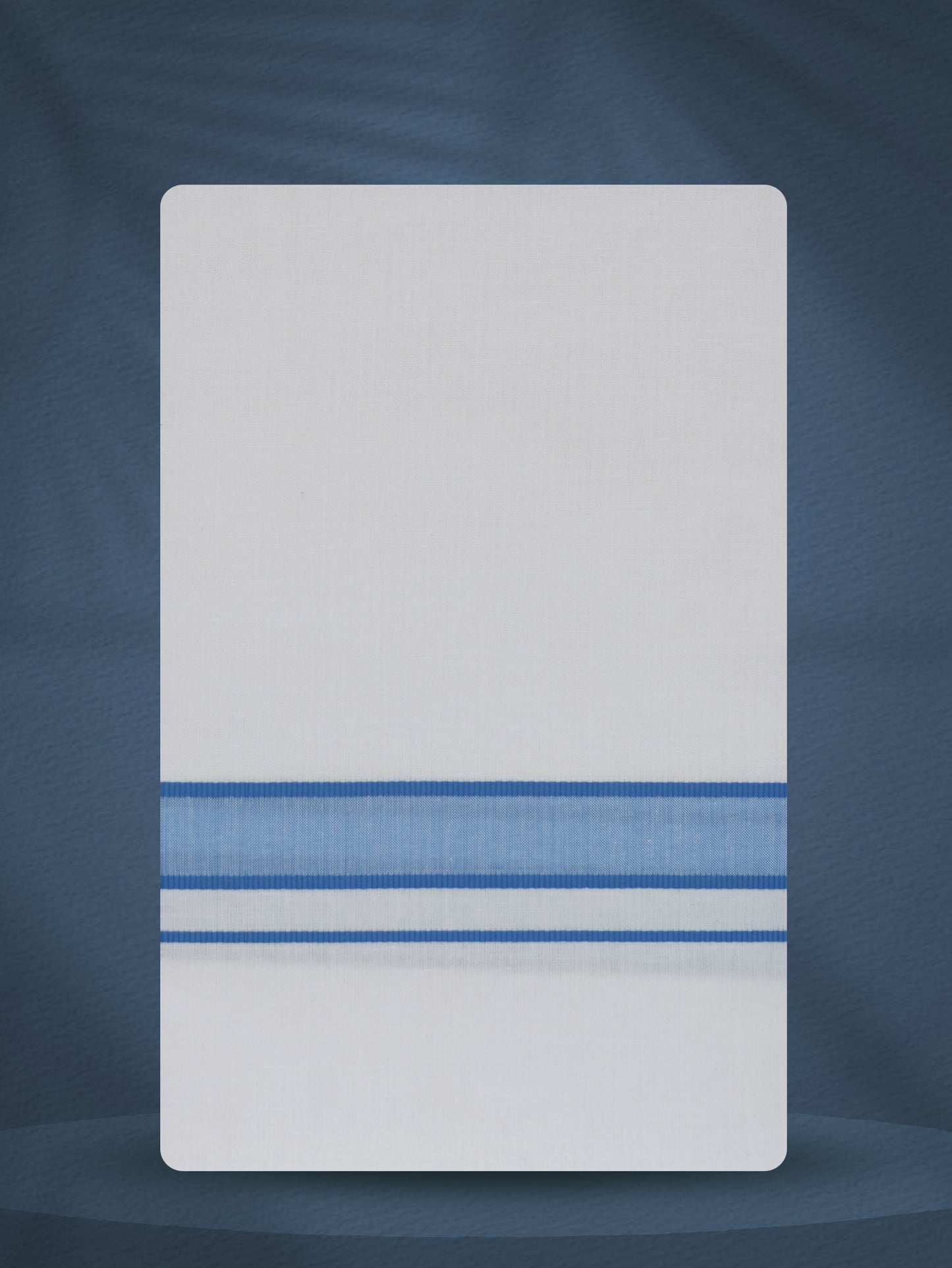 WHITE SINGLE FANCY BORDER - 250 FS-01 DHOTHIE 2.50 MTR