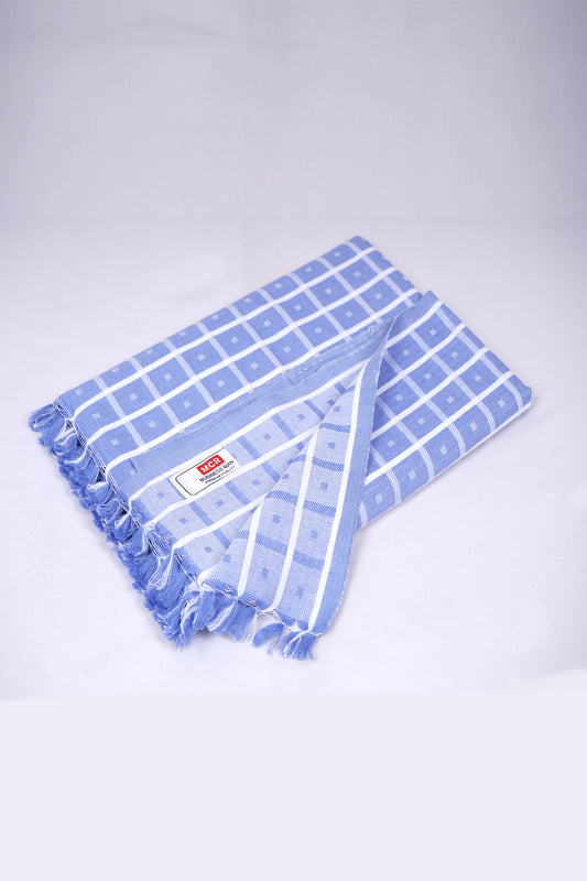 COLOUR BIGCHECK COTTON - CBT-23 BATH TOWEL - 30X60 - BLUE