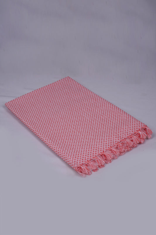 COLOUR MINICHECK COTTON - CBT-24 BATH TOWEL - 30X60 - ORANGE