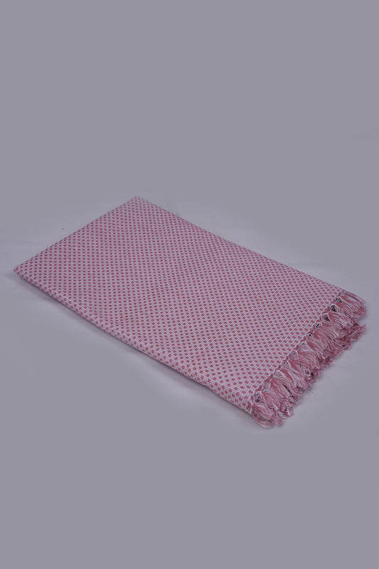 COLOUR MINICHECK COTTON - CBT-24 BATH TOWEL - 30X60 - LIGHT PINK