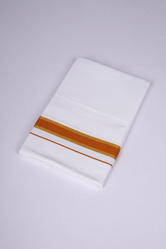 White Dhoti Single Fancy Border KAVI 2.00 m |FS-115