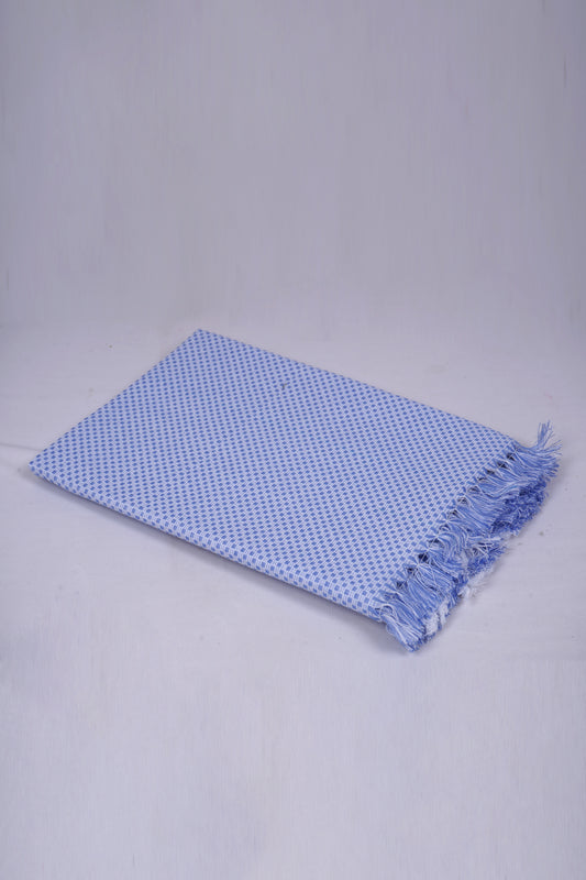 COLOUR MINICHECK COTTON - CBT-24 BATH TOWEL - 30X60 - BLUE