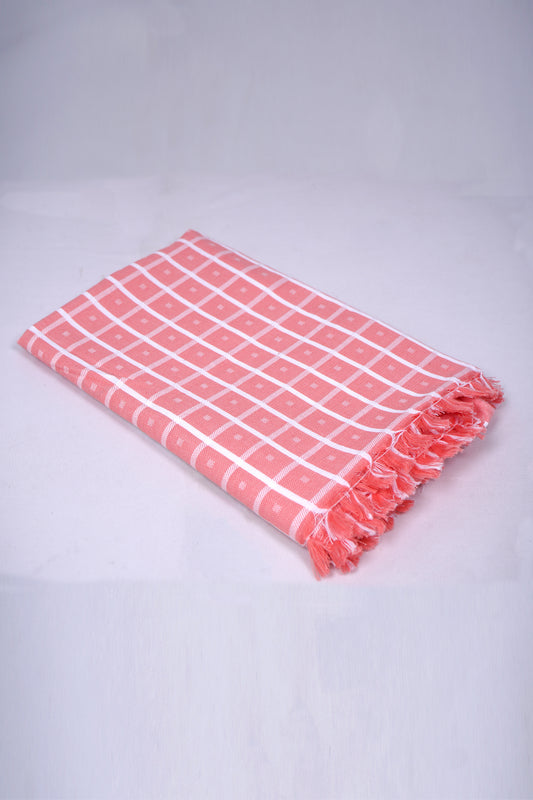 COLOUR BIGCHECK COTTON - CBT-23 BATH TOWEL - 30X60 - PINK