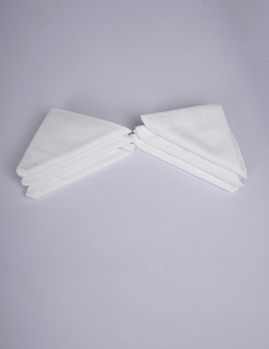 SUN STORY - KF-120 KERCHIEF 6 PCS - 21X21 - WHITE