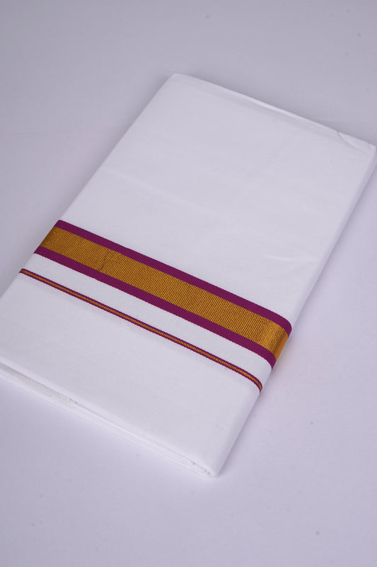 FS-103 W/S DHOTI 2.00 MTR - GOLD VIOLET