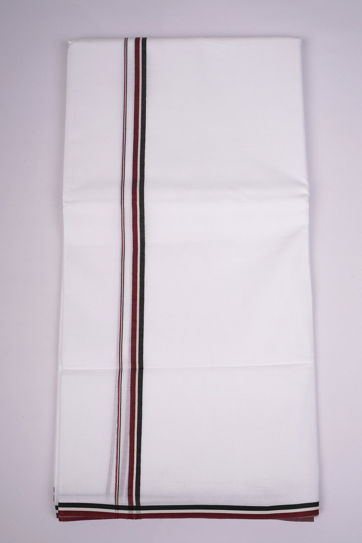Mens White ADMK Political Double Dhoti 100% Cotton - 3.70M | Royal
