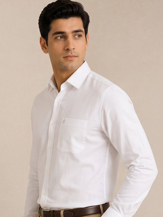 Captain Formal White Shirt For Men