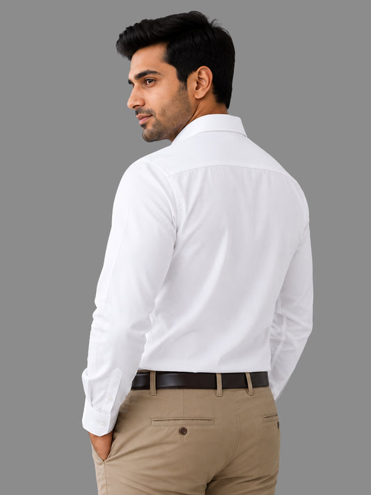 Bamboo Elite Formal White Shirt For Men