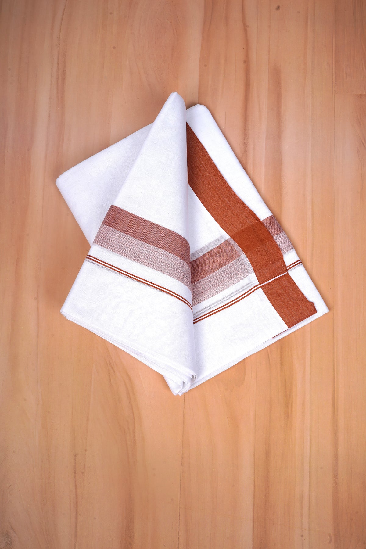 FCD-570 W/D DHOTI 3.80 MTR - lIGHT bROWN
