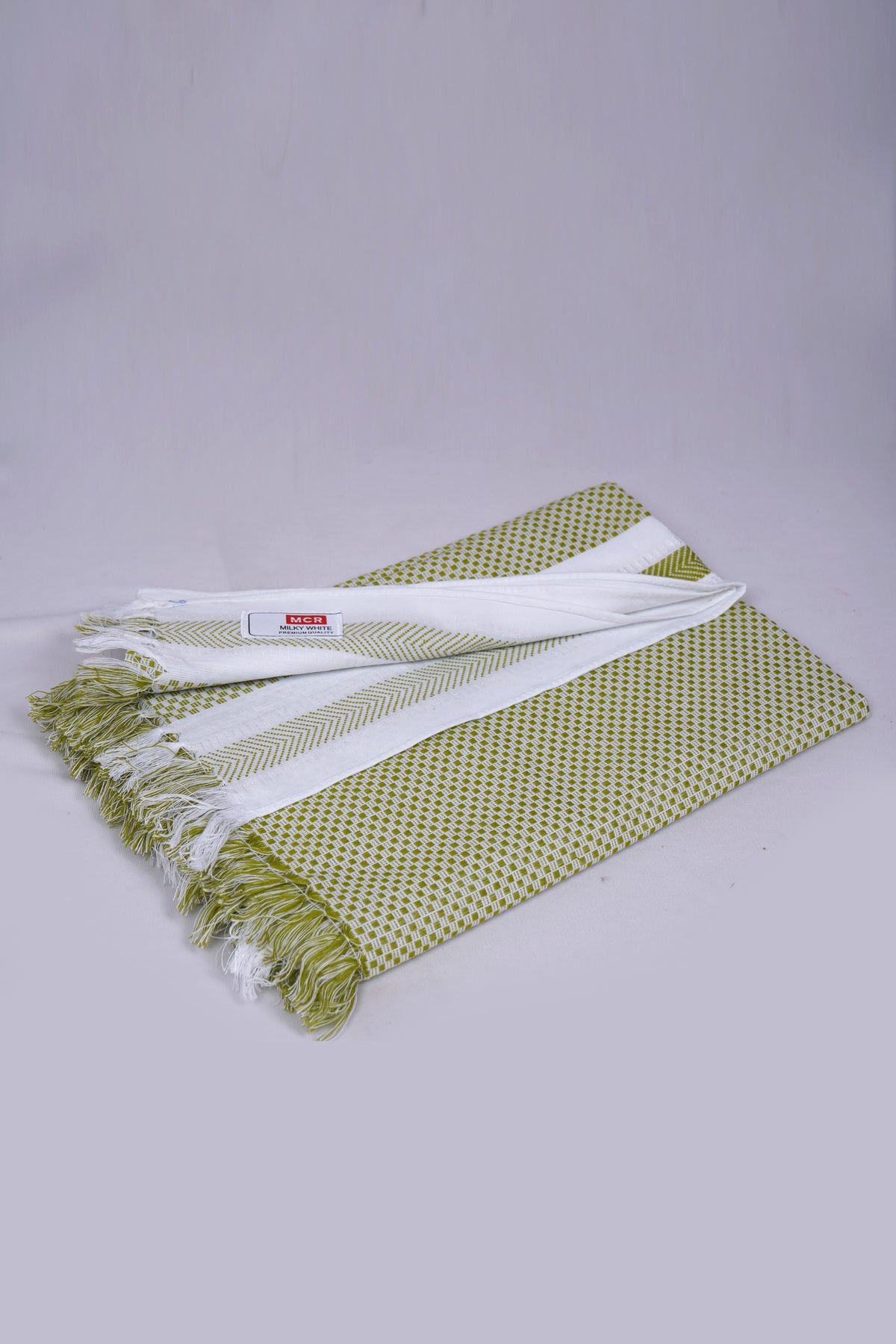 COLOUR MINICHECK COTTON - CBT-24 BATH TOWEL - 30X60 - GREEN