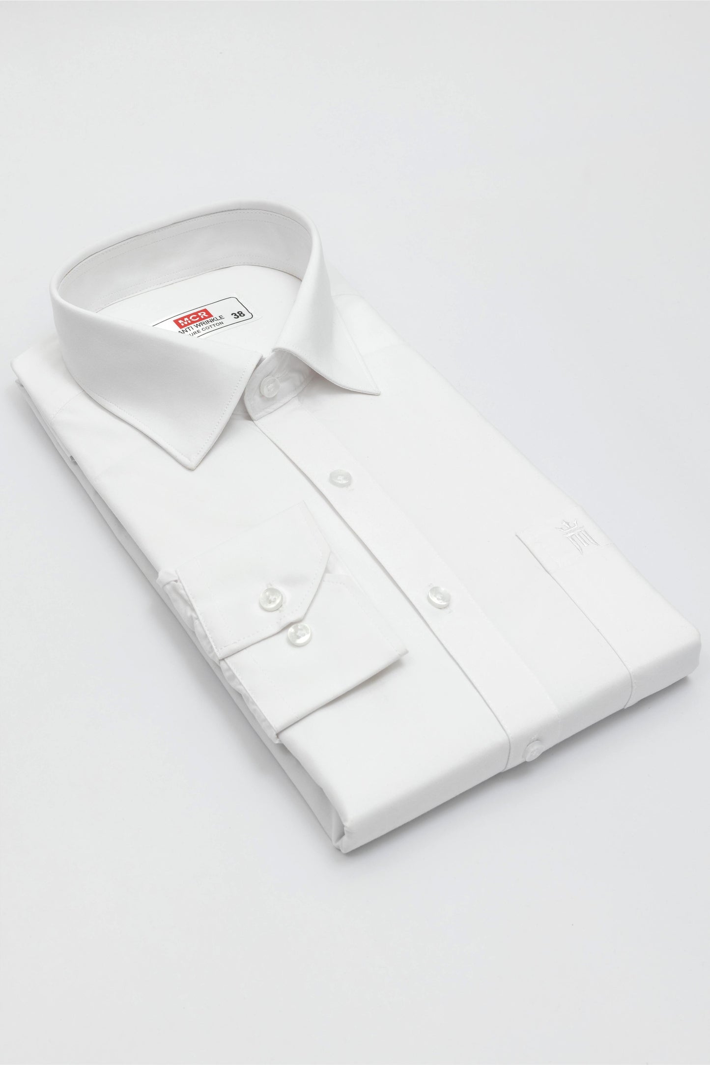 MCR ANTI WRINKLE Full Sleeve Formal White Shirt For Men