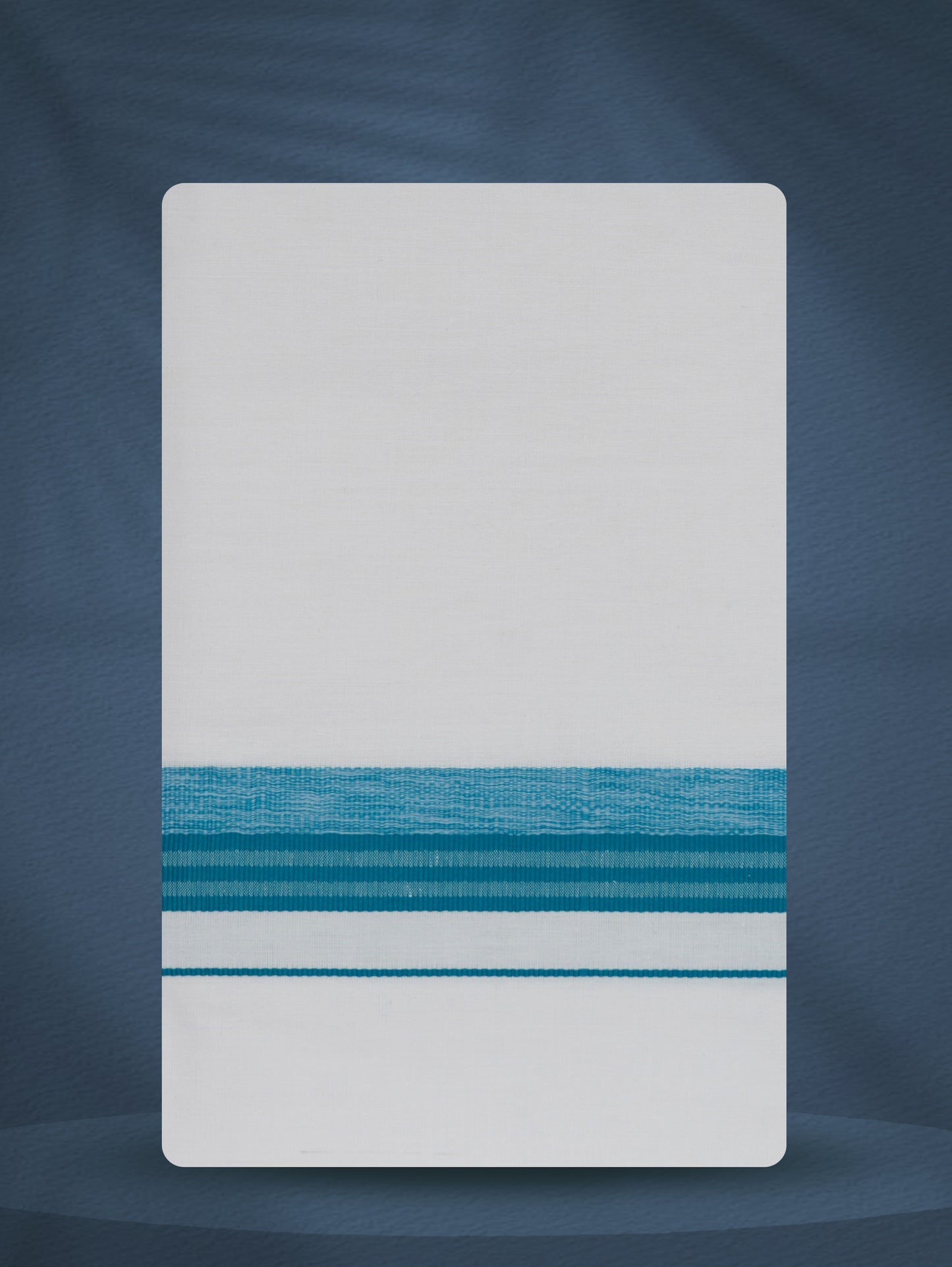 WHITE SINGLE FANCY BORDER - 250 FS-01 DHOTHIE 2.50 MTR