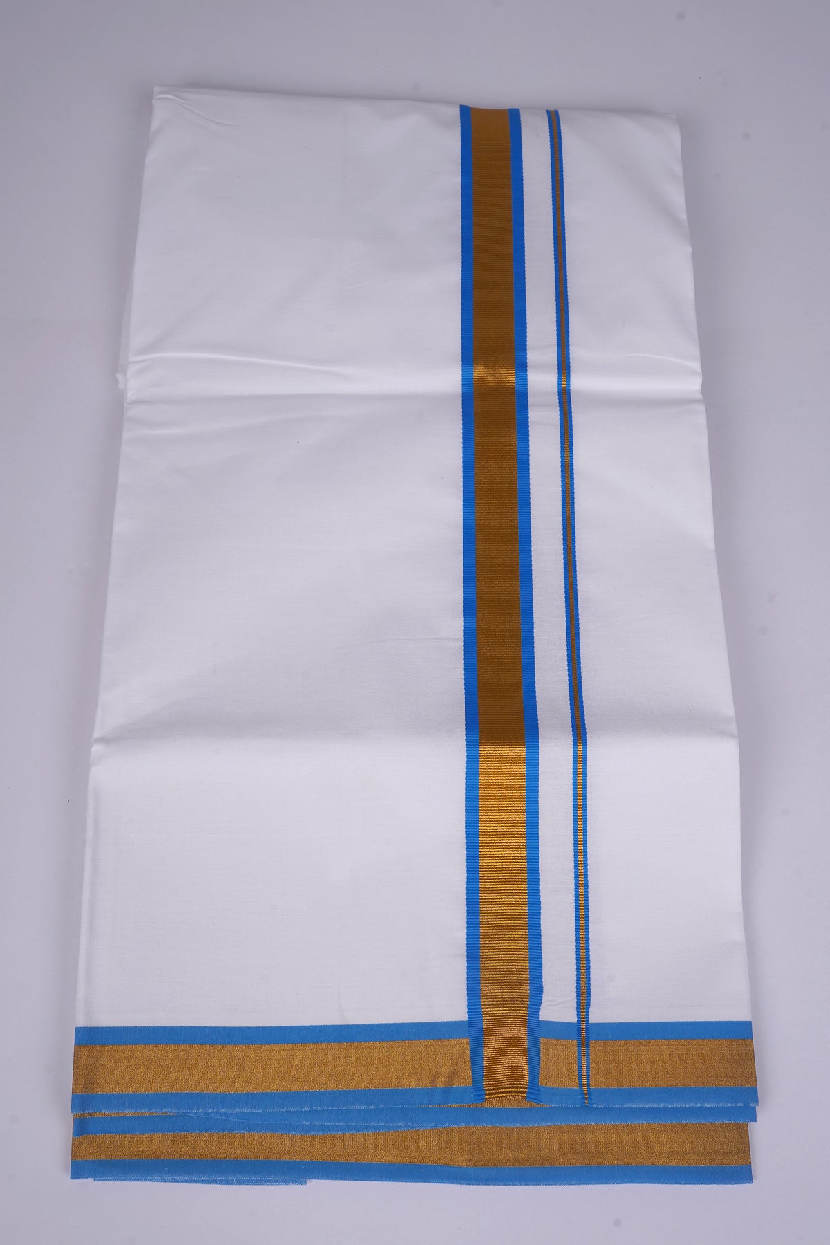 FS-103 W/S DHOTI 2.00 MTR - GOLD BLUE