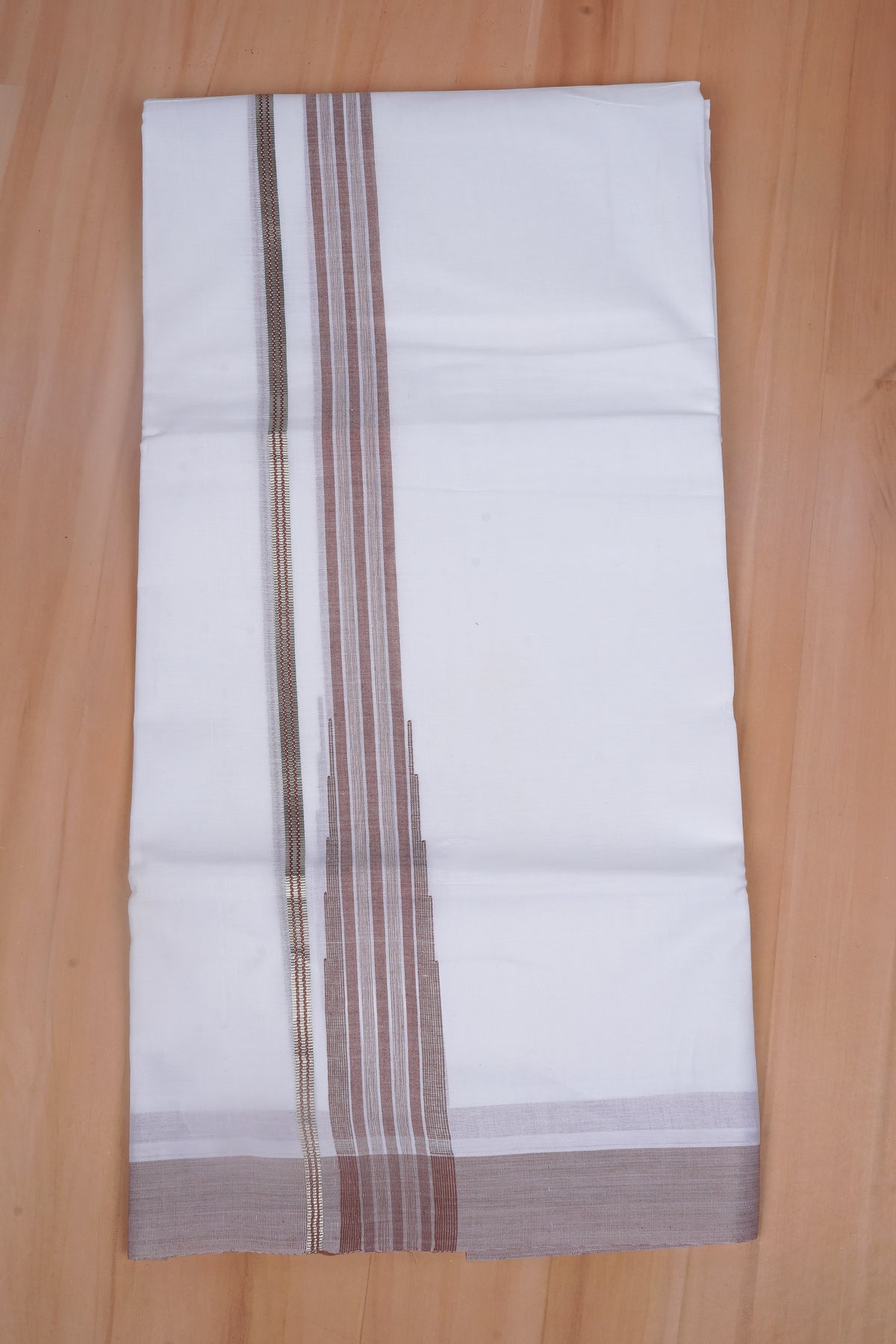 PREMIUM CHUTTY W/D DHOTI 3.80 MTR - Light Brown