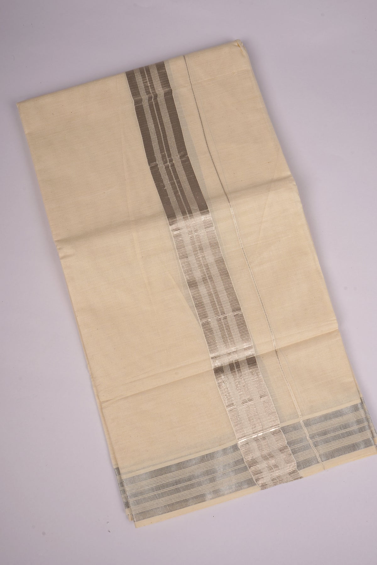 SLD-76C CREAM DOUBLE DHOTI 4.00 MTR