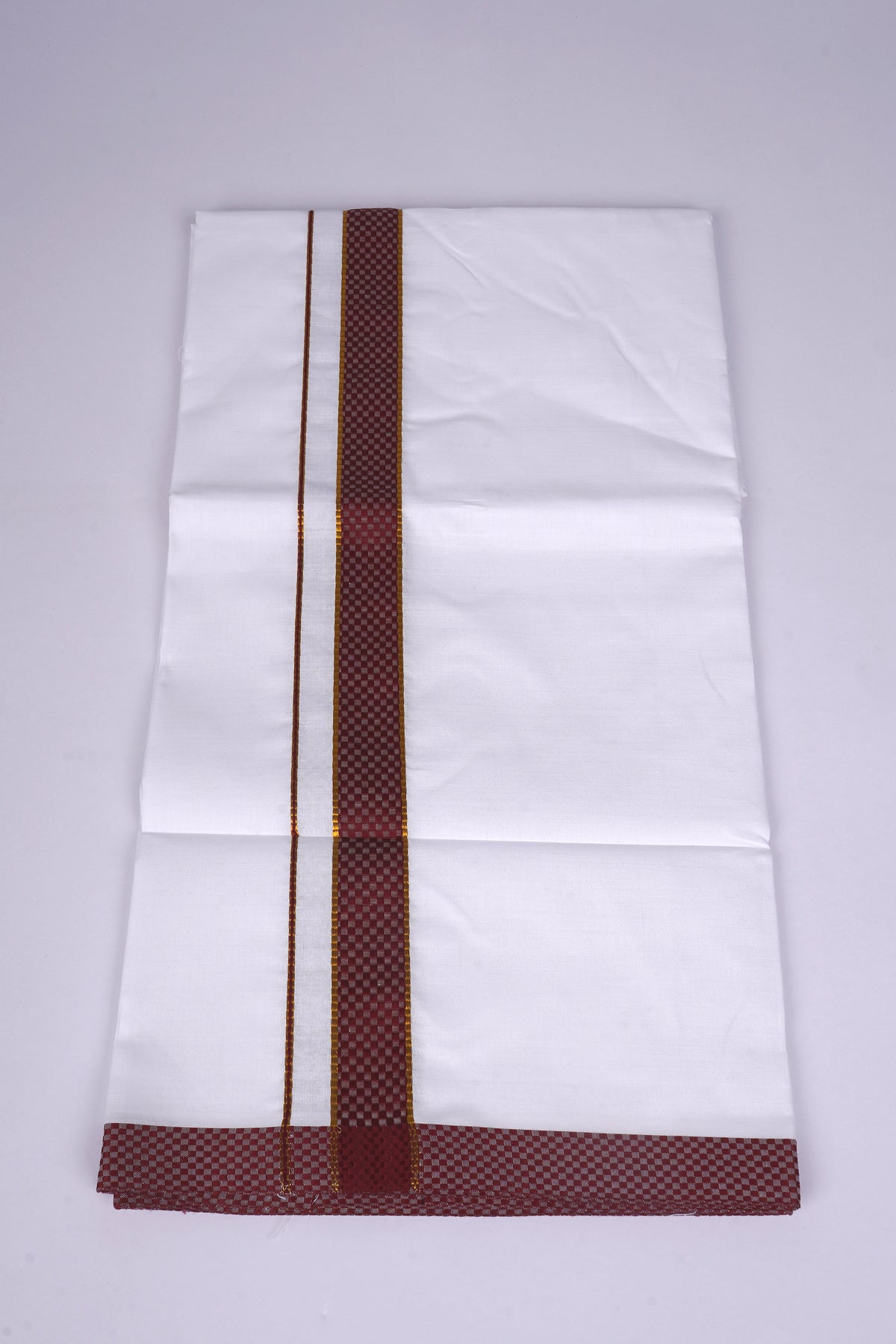 FD-200 W/D DHOTI 3.80 MTR - Dark Maroon