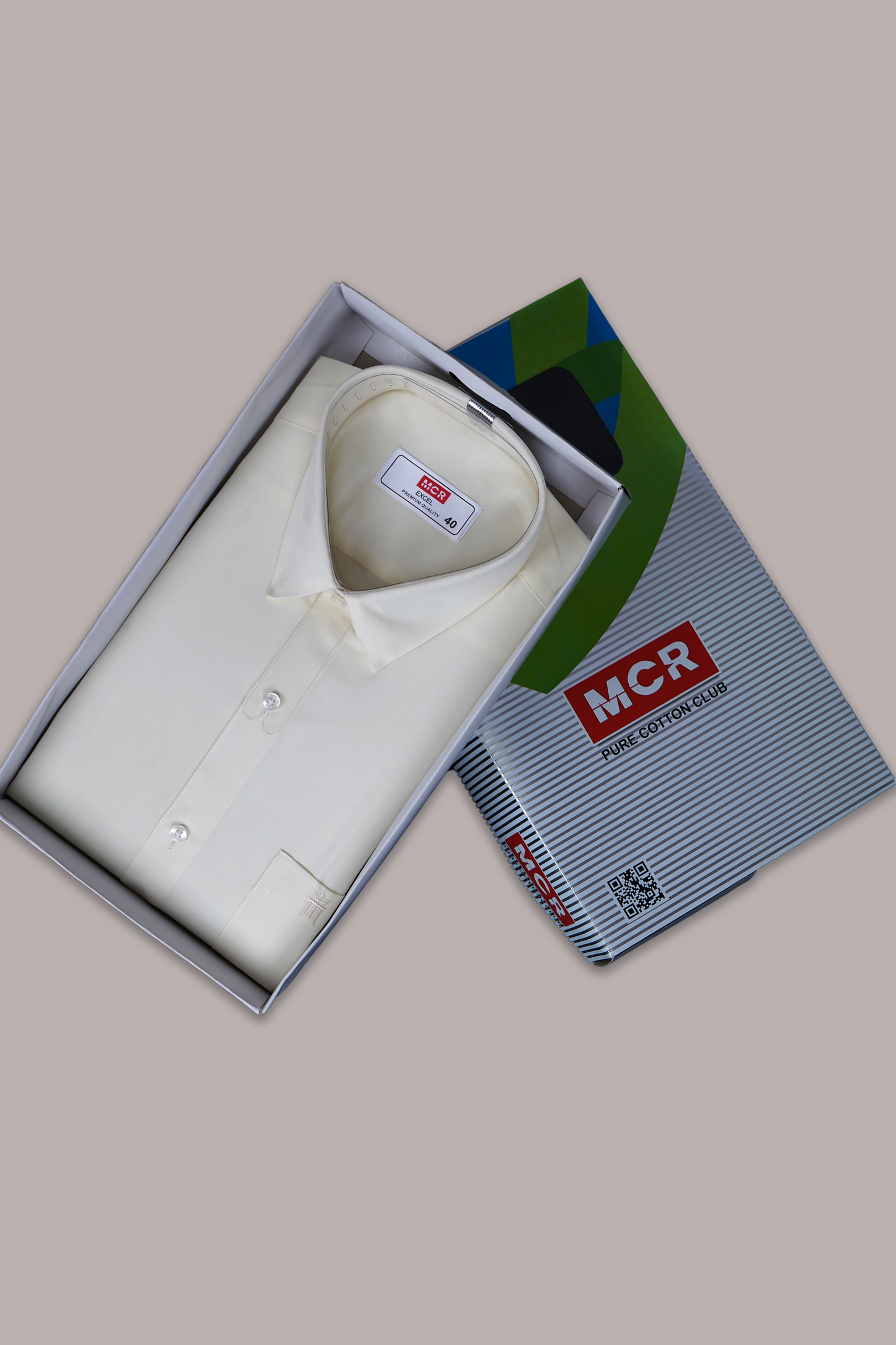 Excel Formal Cream Shirt For Men