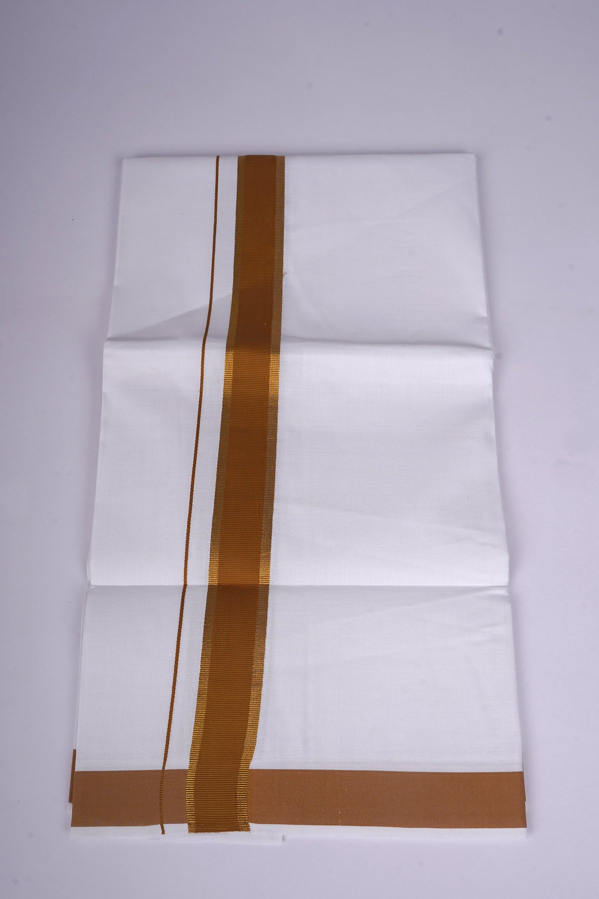 White Dhoti Single Fancy Border PERU 2.00 m |FS-115