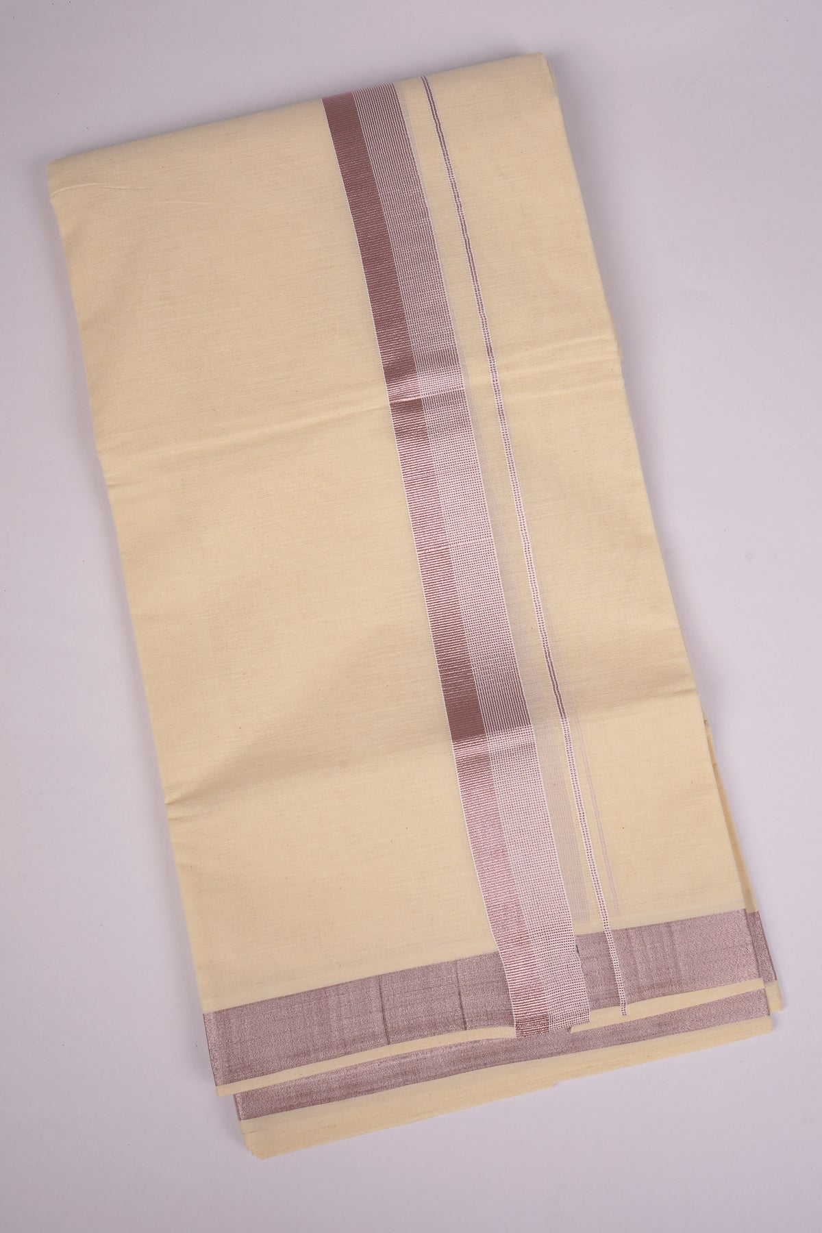 RGD-01C CREAM DOUBLE DHOTI 4.00 MTR