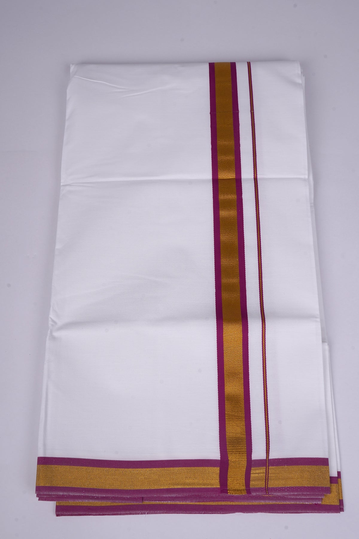 FS-103 W/S DHOTI 2.00 MTR - GOLD VIOLET