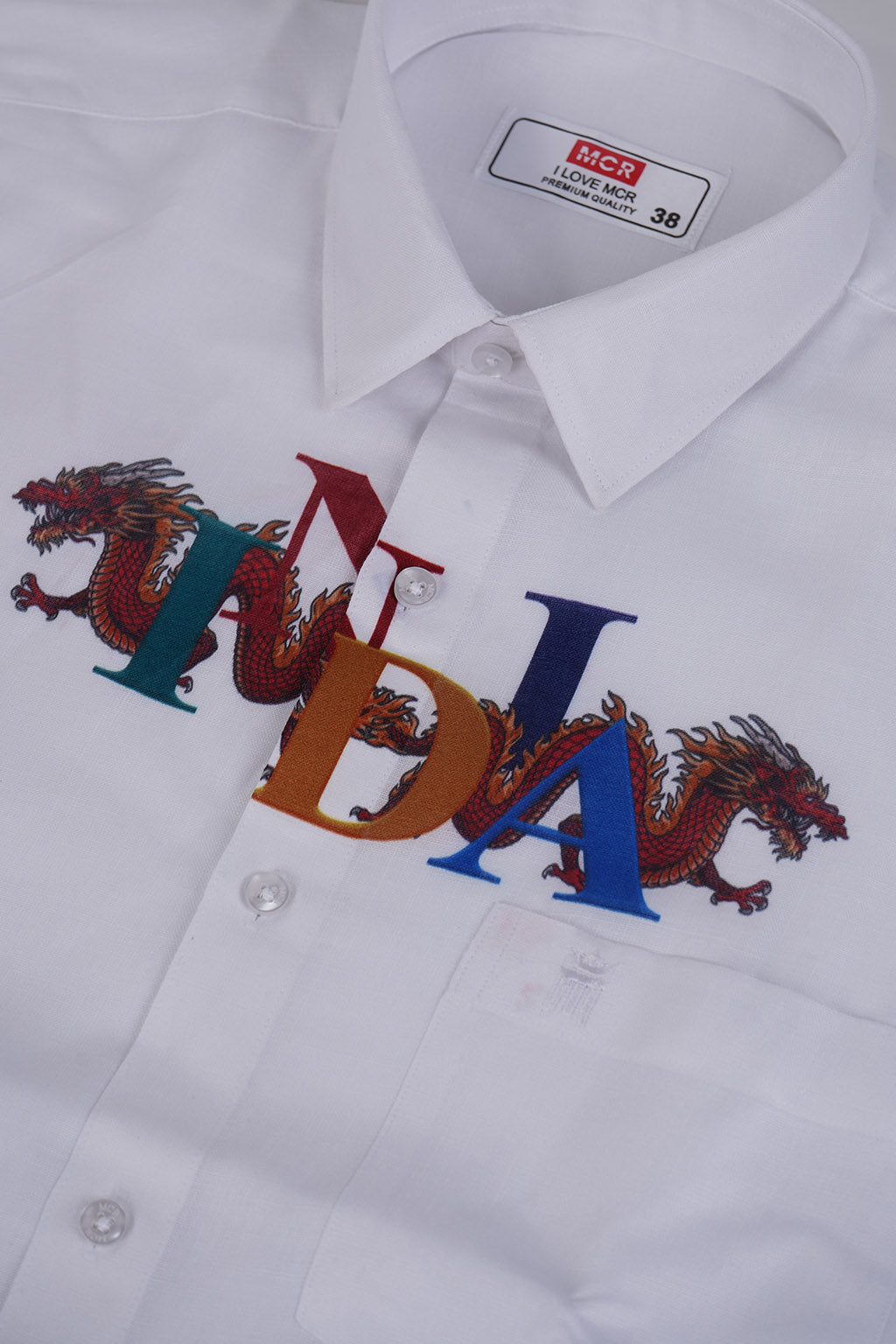 Men Casual Printed White Shirt - India