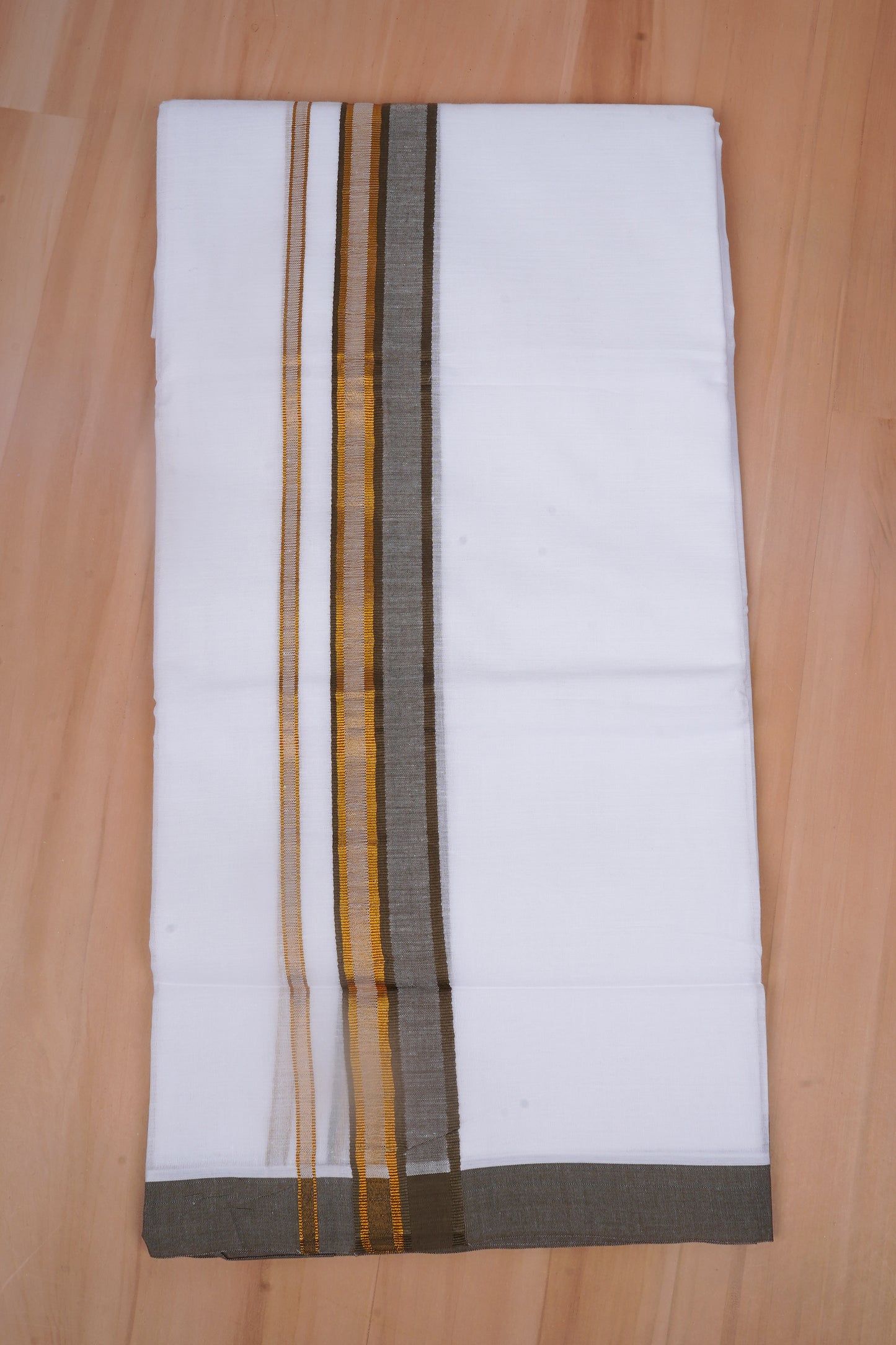 FCD-531 W/D DHOTI 3.80 MTR-Dark Brown