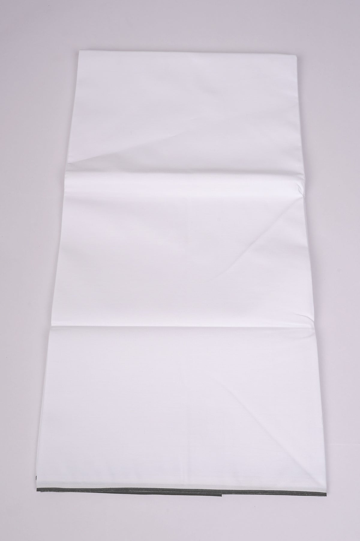Pure Cotton White Single Paramas Border Devotional Dhoti Weave 2.10 m | PMS-09