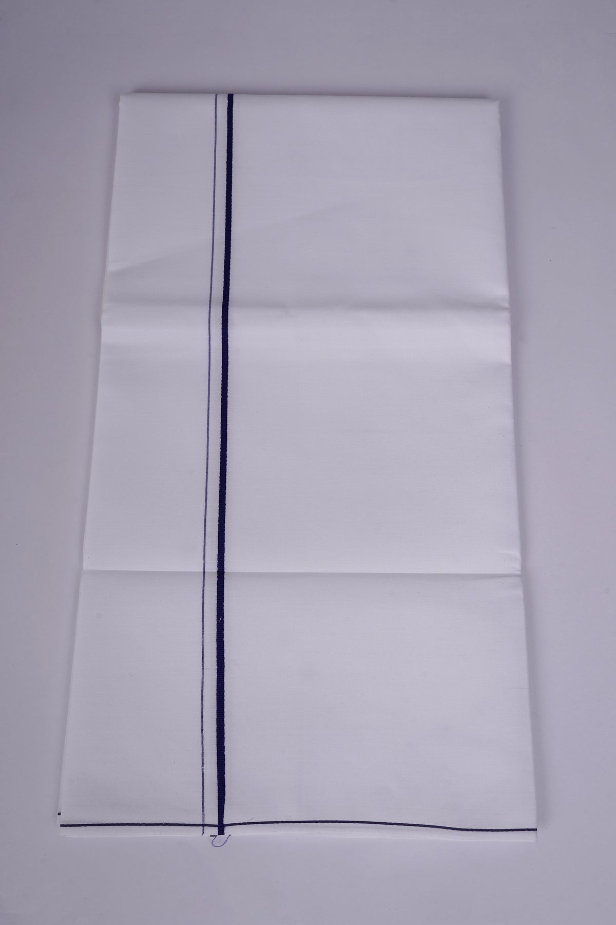 Mens Pure Cotton White Dhoti Single Small Border Stain Free 2.00 m|SS-STAIN IMPERIAL BLUESTAIN FREE W/S