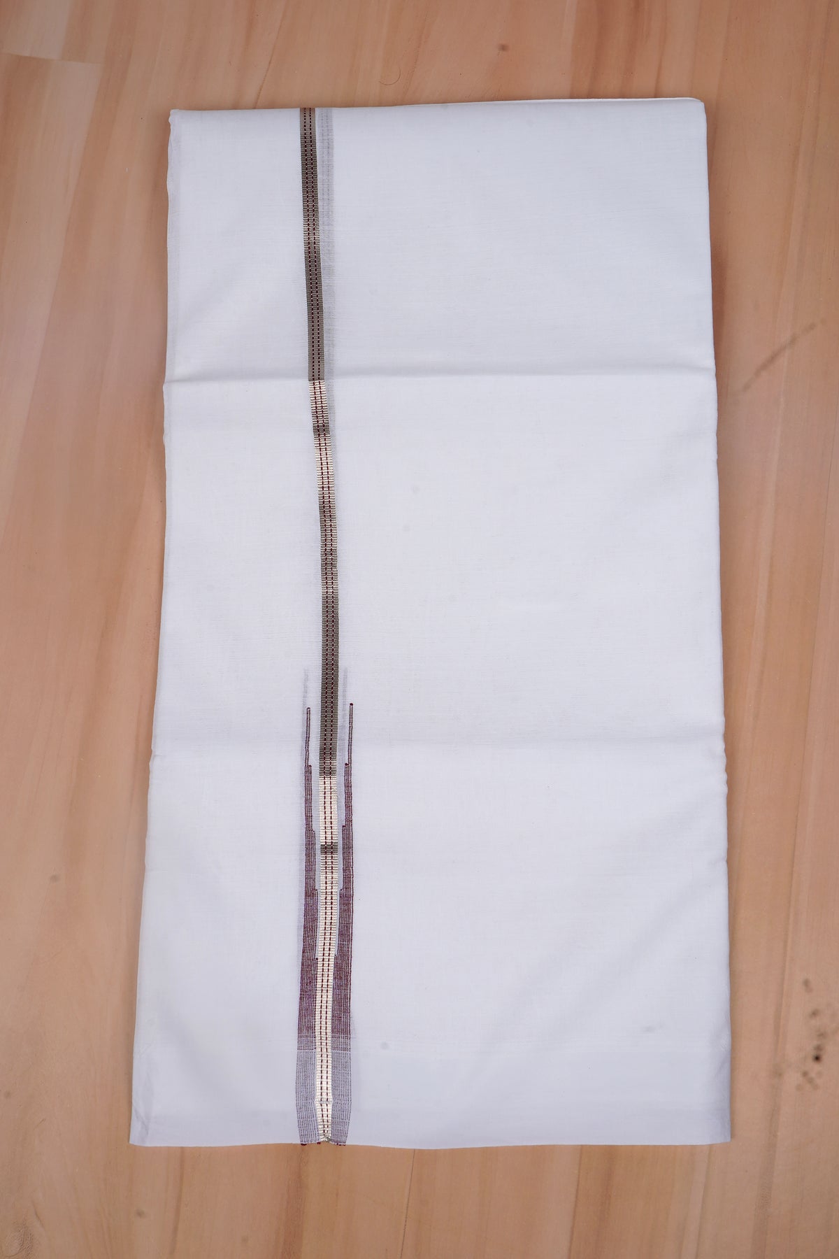 PARAMAS KARA CHUTTY W/D DHOTI 3.80 MTR-Brown