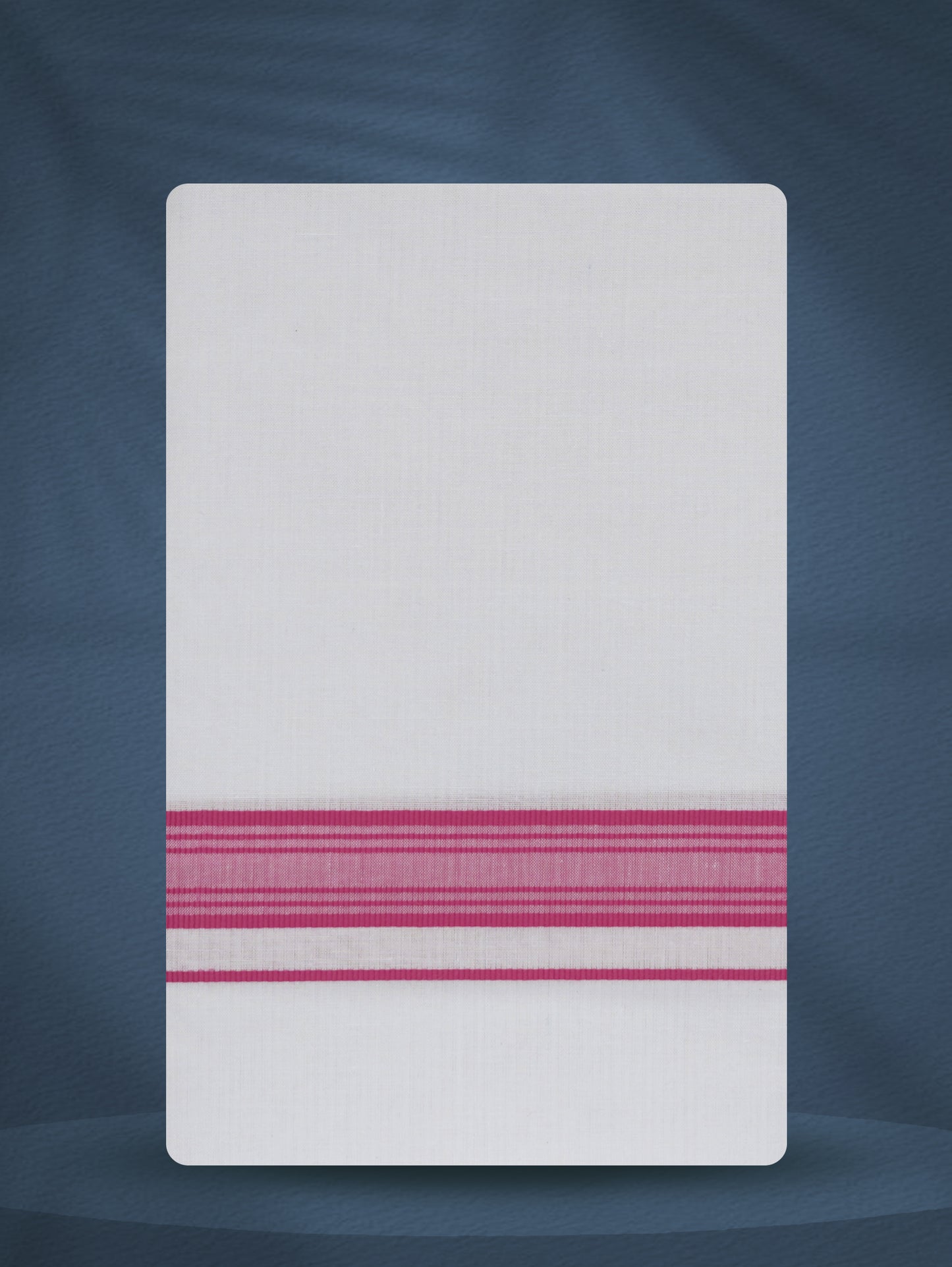 WHITE SINGLE FANCY BORDER - 250 FS-01 DHOTHIE 2.50 MTR