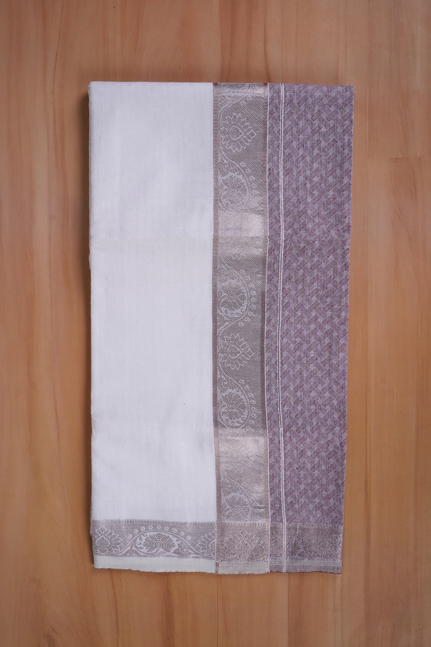 Aayush Cotton Jaquard Shirtings & Dhoti Single Set - D15