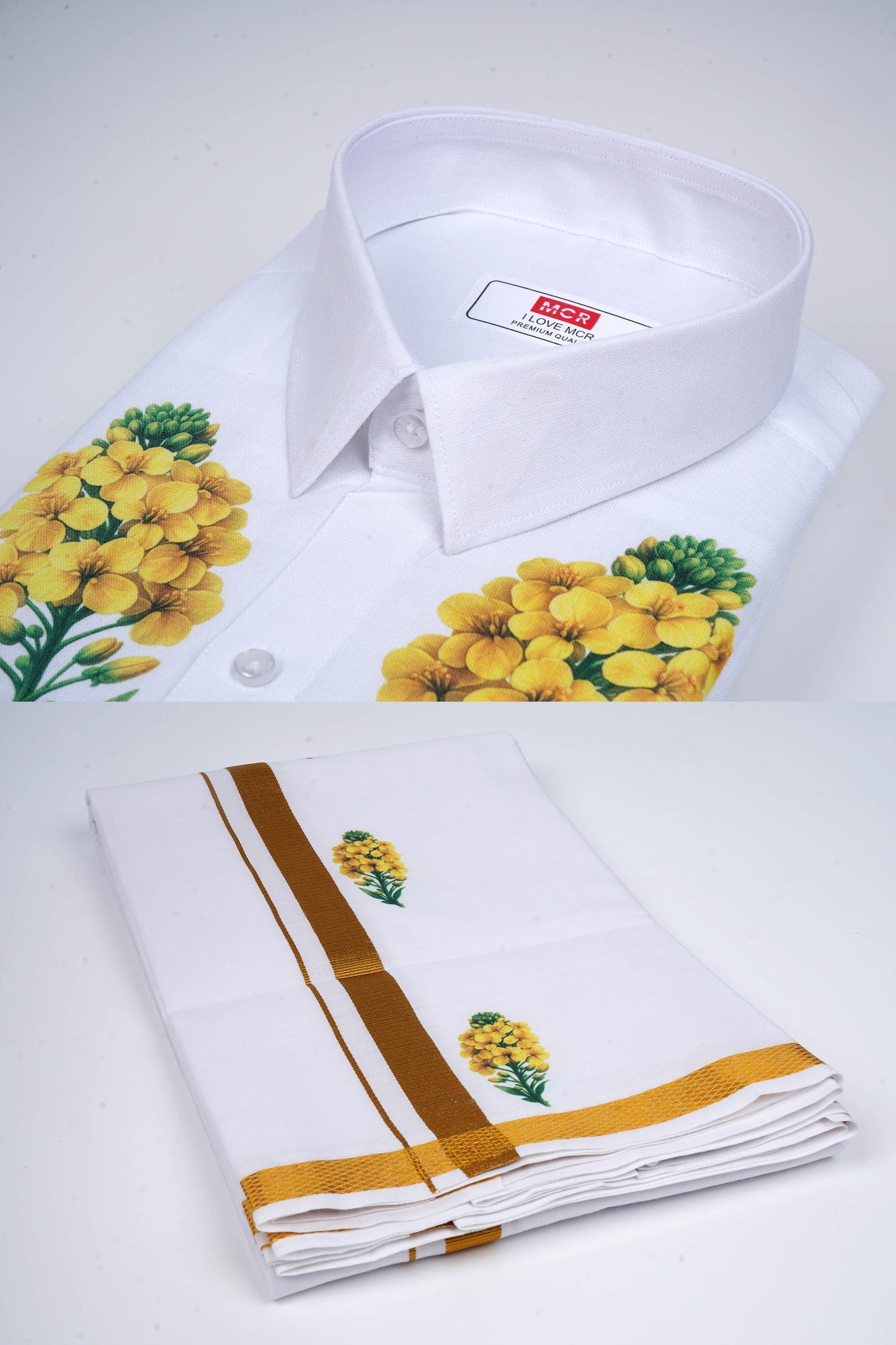 Vishu Kani White Double Set F/s