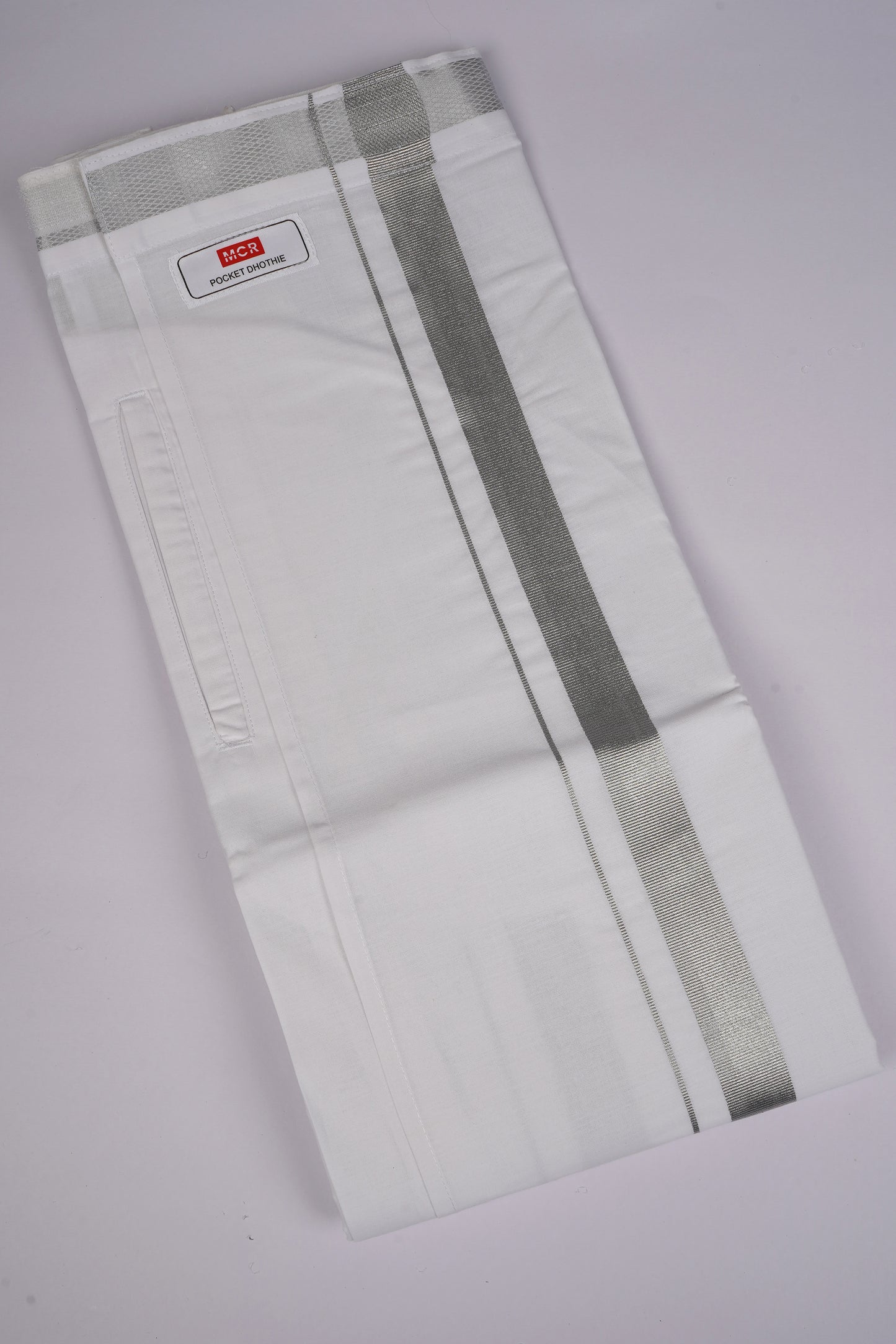 PKT SLS-01 VELCRO WHITE SINGLE DHOTI