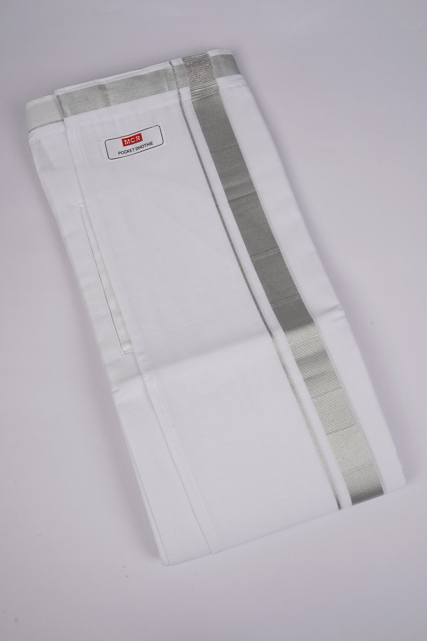 PKT SLD-01 VELCRO WHITE DOUBLE DHOTI