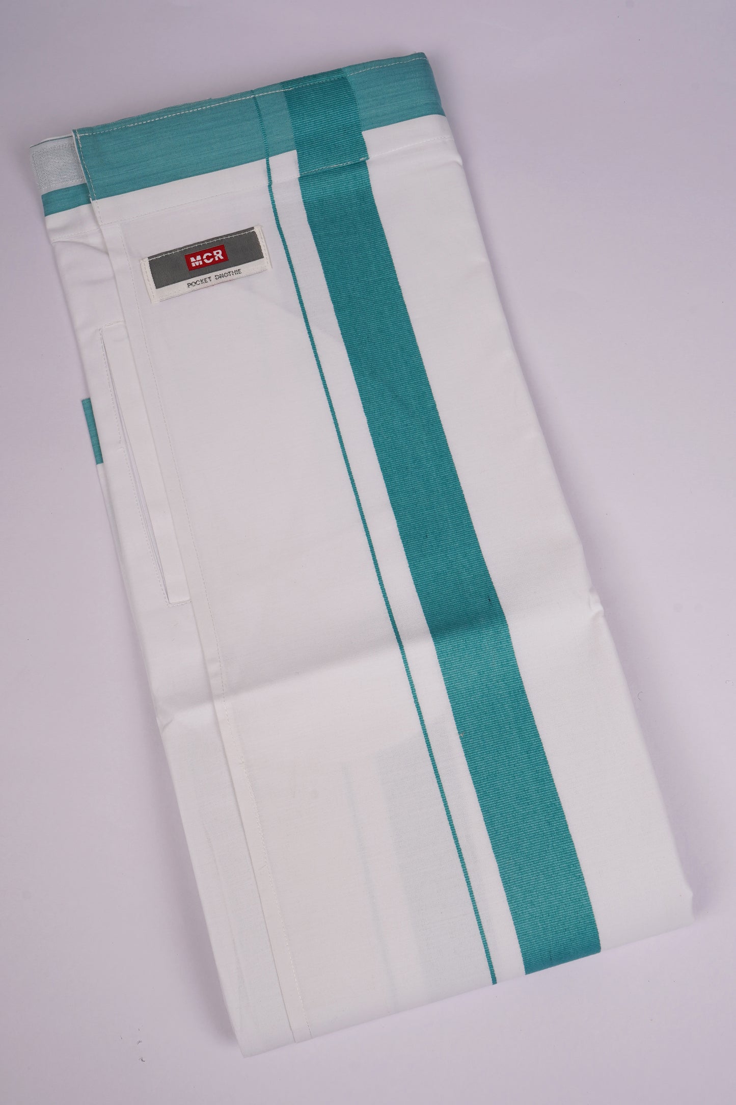 PKT FS-01 VELCRO WHITE SINGLE DHOTI - Green