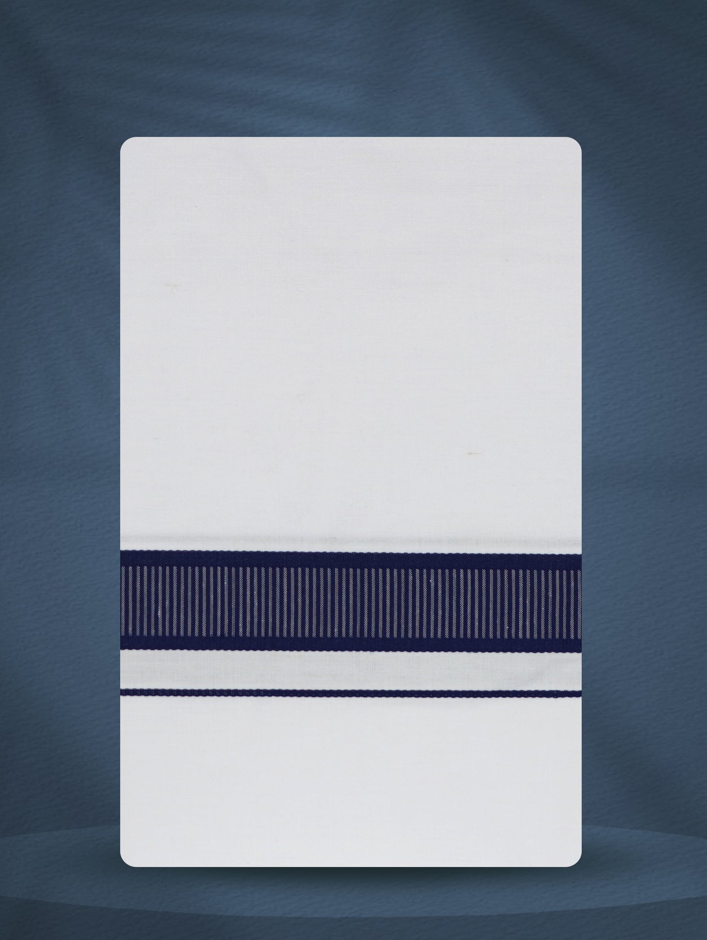 WHITE SINGLE FANCY BORDER - 250 FS-01 DHOTHIE 2.50 MTR