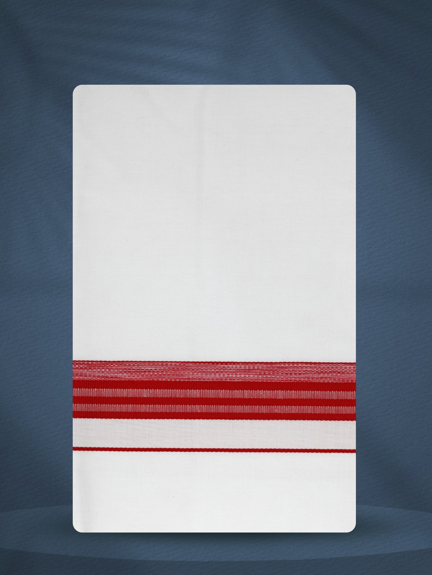 WHITE SINGLE FANCY BORDER - 250 FS-01 DHOTHIE 2.50 MTR