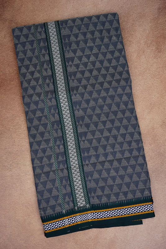 Sulthan Colour Jaquard Dhoti Ethnic Wear - Gray