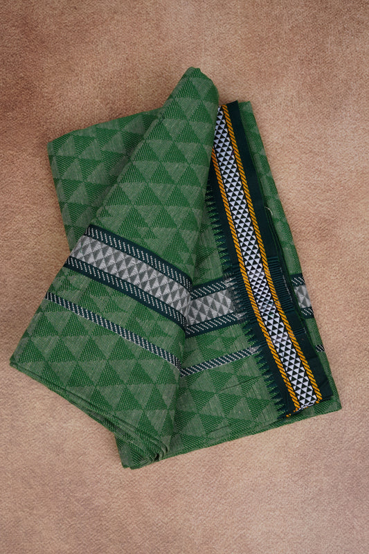 Sulthan Colour Jaquard Dhoti Ethnic Wear - Dark Green