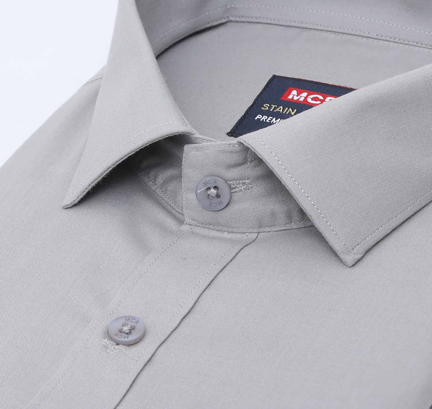 Stain Free Full Sleeve Formal Grey Shirt For Men