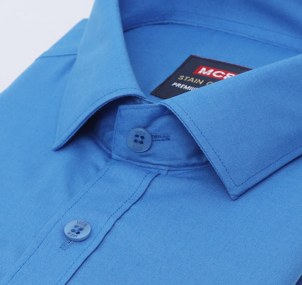 Stain Free Full Sleeve Formal Blue Color Shirt For Men