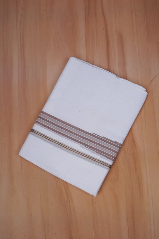 PREMIUM CHUTTY W/D DHOTI 3.80 MTR - Light Brown