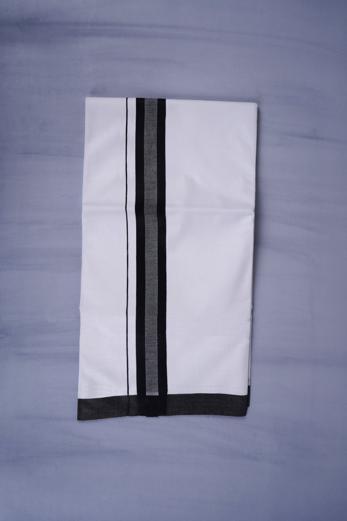 KERALOOM FINISH COTTON 329 W/D DHOTI 3.80 MTR - Dark Black